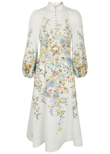 Matchmaker Floral-print Linen Midi Dress - - 0 (UK 8 / S) - Zimmermann - Modalova