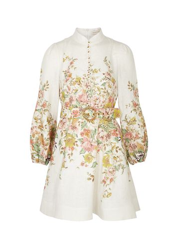 Matchmaker Floral-print Linen Mini Dress - - 0 (UK 8 / S) - Zimmermann - Modalova