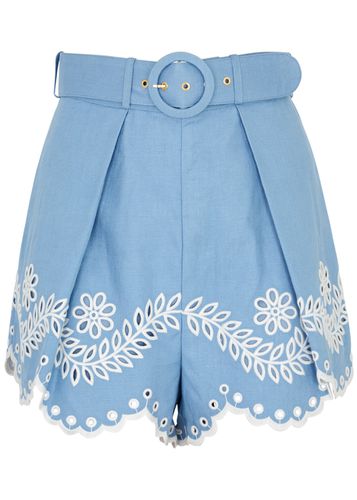 Junie Floral-embroidered Linen Shorts - - 0 (UK 8 / S) - Zimmermann - Modalova