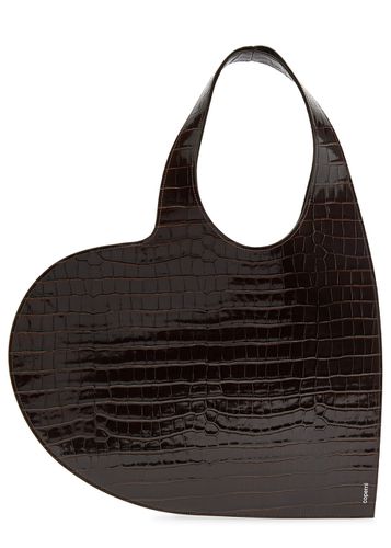 Heart Crocodile-effect Leather Tote - Brown - Coperni - Modalova