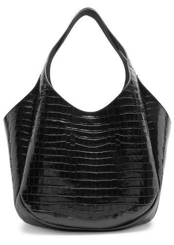 XL Swipe Crocodile-effect Leather Bucket bag - Black - Coperni - Modalova