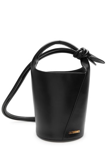 Le Petit Tourni Leather Bucket bag - Black - Jacquemus - Modalova