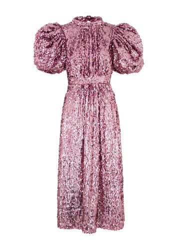 Puff-sleeve Sequin-embellished Midi Dress - - 32 (UK4 / Xxs) - ROTATE Birger Christensen - Modalova