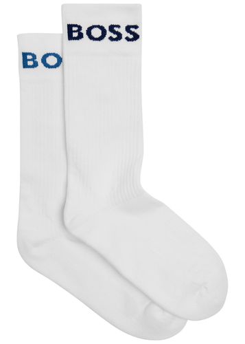 Boss Logo-intarsia Stretch-cotton Socks - set of two - - One Size - Hugo boss - Modalova