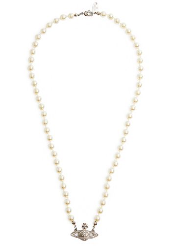 Mini Bas Relief orb Faux Pearl Necklace - Vivienne Westwood - Modalova