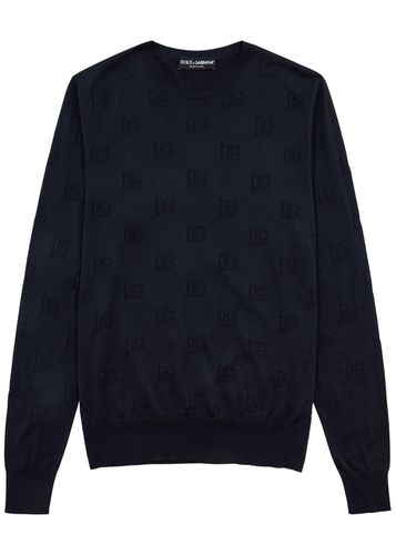 Dolce & Gabbana Logo-jacquard Knitted Silk Jumper - - 52 (IT52 / XL) - Dolce&gabbana - Modalova