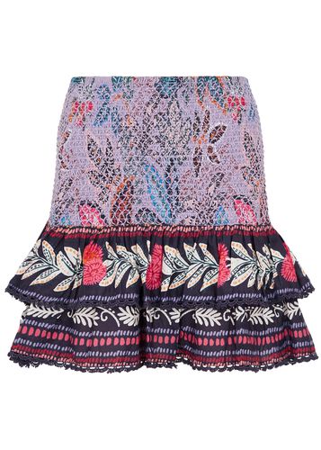 Wild Night Printed Cotton Mini Skirt - - S (UK8-10 / S) - Farm Rio - Modalova