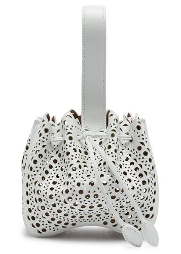 Alaïa Rose Marie Laser-cut Leather Bucket bag - White - ALAÏA - Modalova