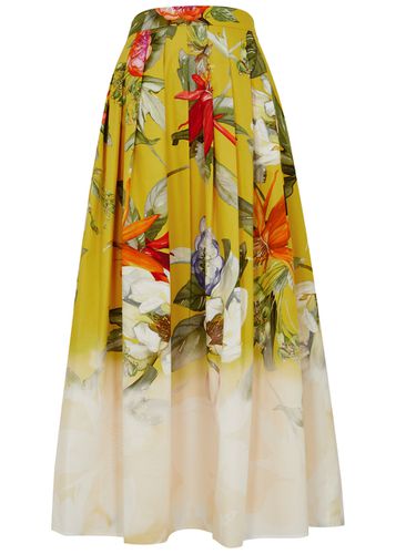 Abaco Floral-print Cotton-poplin Midi Skirt - - 23 (UK18 / Xxl) - Marina Rinaldi - Modalova