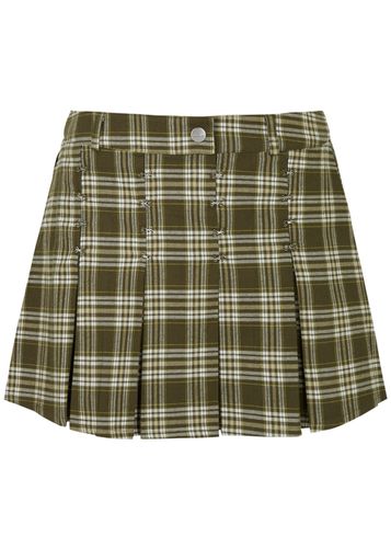 Checked Pleated Cotton Mini Skirt - - 32 (UK4 / Xxs) - Cannari Concept - Modalova