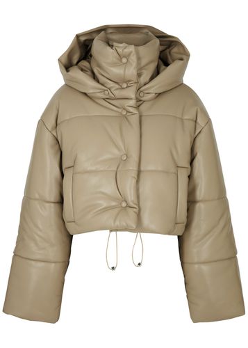 Aveline Cropped Quilted Faux Leather Jacket - - L (UK14 / L) - Nanushka - Modalova