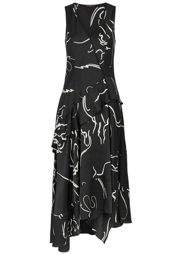 Swathe Printed Satin Midi Dress - - 42 (UK10 / S) - HIGH - Modalova