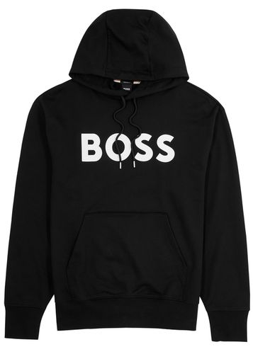 Logo Hooded Cotton Sweatshirt - - L - Boss - Modalova