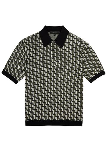 Rag & Bone Vaughn Geometric Knitted Polo Shirt - - XL - rag&bone - Modalova