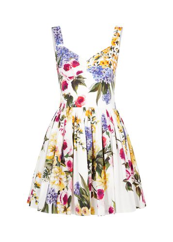 Dolce & Gabbana Floral-print Cotton Mini Dress - - 38 (UK6 / XS) - Dolce&gabbana - Modalova