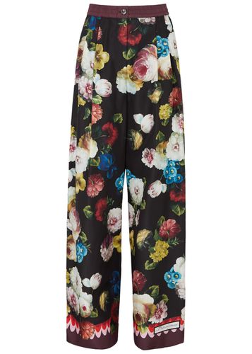 Dolce & Gabbana Floral-print Wide-leg Silk-satin Trousers - - 42 (UK10 / S) - Dolce&gabbana - Modalova