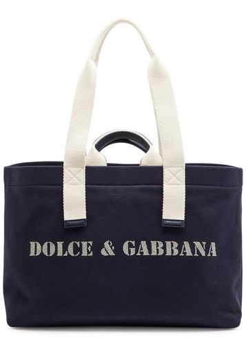 Dolce & Gabbana Marina Weekender Canvas Tote - Navy - Dolce&gabbana - Modalova