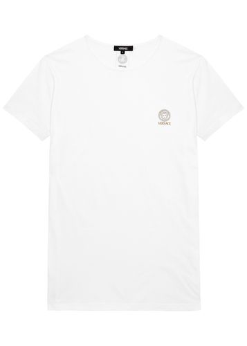 Logo-print Stretch-cotton T-shirt - Versace - Modalova