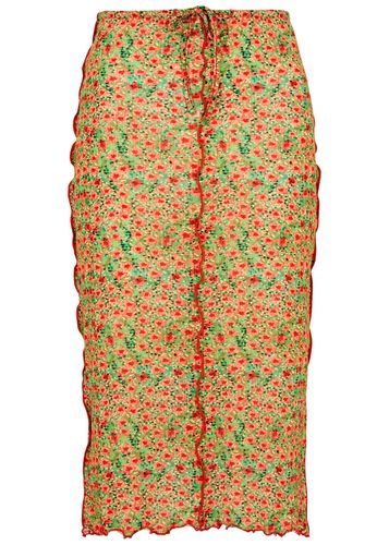 Joa Floral-print Jersey Midi Skirt - - M (UK12 / M) - SIEDRES - Modalova