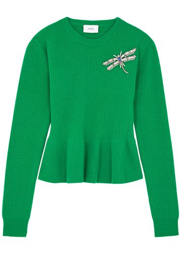 Dragonfly-embellished Wool Jumper - - XS (UK6 / XS) - Erdem - Modalova