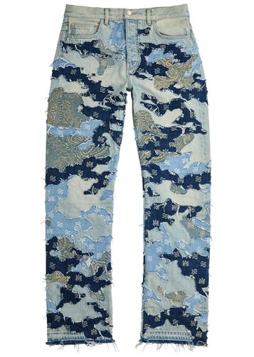 Patchwork Camouflage Straight-leg Jeans - - 32 (W32 / M) - Amiri - Modalova