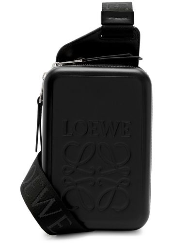 Sling Logo Leather Cross-body bag - Black - Loewe - Modalova