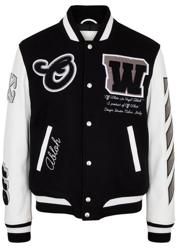 Logo Wool-blend Varsity Jacket - - 50 (IT50 / L) - Off-white - Modalova