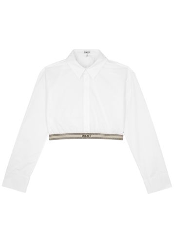 Cropped Logo Cotton Shirt - - 40 (UK12 / M) - Loewe - Modalova