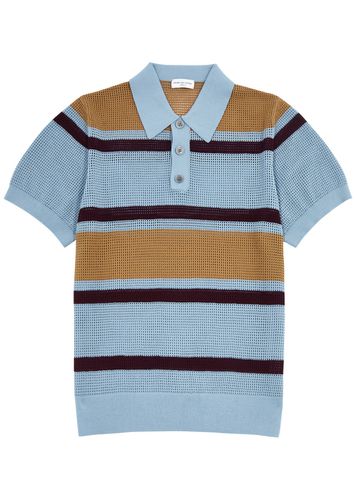 Mindo Striped Jersey-mesh Polo Shirt - - L - Dries Van Noten - Modalova