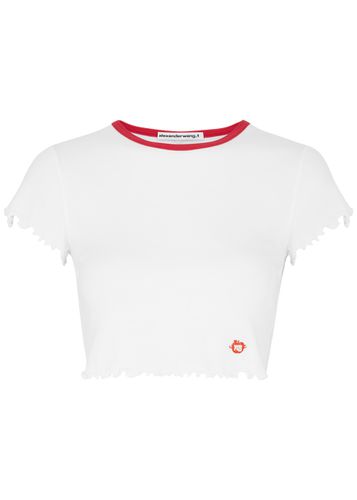 Alexanderwang. t Logo Cropped Cotton T-shirt - - L (UK14 / L) - alexanderwang.t - Modalova