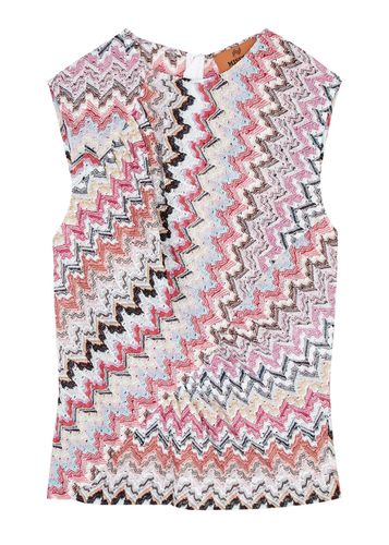 Zigzag-intarsia Metallic-knit top - - 40 (UK8 / S) - Missoni - Modalova