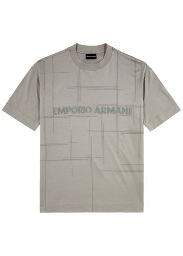 Logo-embroidered Jersey T-shirt - Emporio armani - Modalova