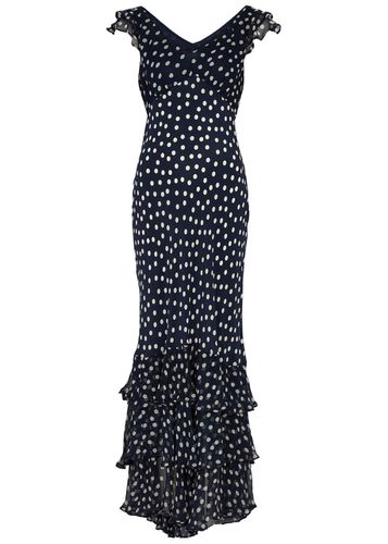 Ossy Polka-dot Silk-satin Maxi Dress - - S (UK 10 / S) - RIXO - Modalova