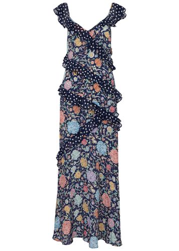 Gail Printed Ruffled Silk Maxi Dress - - S (UK 10 / S) - RIXO - Modalova