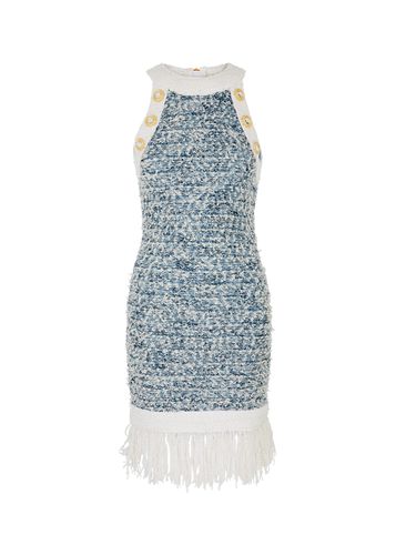 Fringed Bouclé Tweed Mini Dress - - 36 (UK8 / S) - Balmain - Modalova