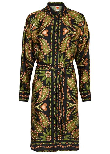 Martina Printed Satin Shirt Dress - - XS (UK6 / XS) - Farm Rio - Modalova