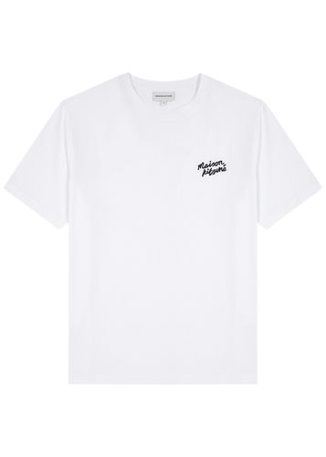 Handwriting Logo-embroidered Cotton T-shirt - Maison Kitsuné - Modalova