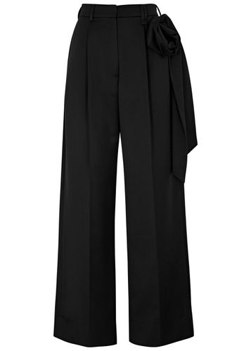 Floral-appliquéd Wide-leg Woven Trousers - - 8 (UK8 / S) - SIMONE ROCHA - Modalova