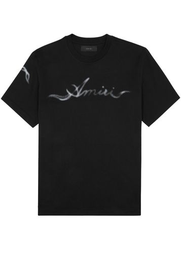Smoke Logo Cotton T-shirt - Amiri - Modalova