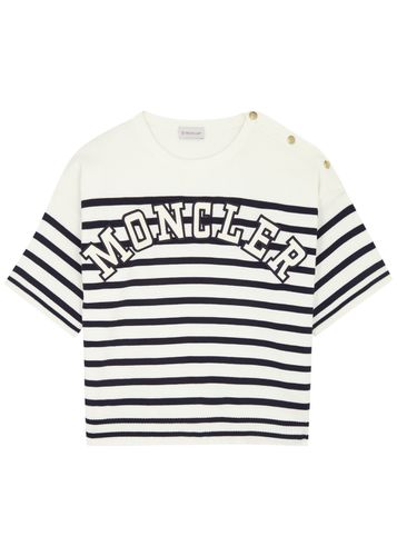Logo Striped Cotton T-shirt - - L (UK14 / L) - Moncler - Modalova