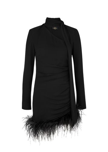 Avenue Feather-trimmed Ruched Mini Dress - - 10 (UK10 / S) - DE LA Vali - Modalova