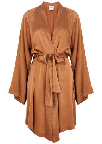 Forte_forte Belted Stretch-silk Satin Kimono Jacket - - 1 (UK 8 / S) - forte forte - Modalova