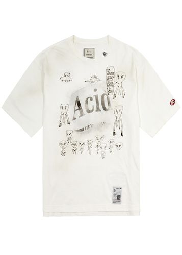 Maison mihara yasuhiro Distressed Acid Printed Cotton T-shirt - Maison mihara yasuhiro - Modalova