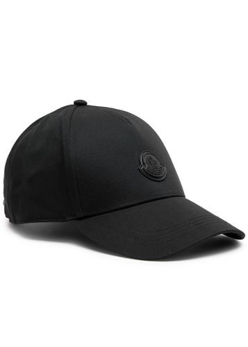 Moncler Logo Cotton cap - Black - Moncler - Modalova