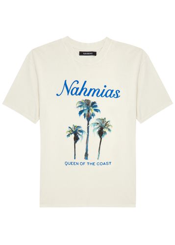 Palm Tree Coast Printed Cotton T-shirt - Nahmias - Modalova