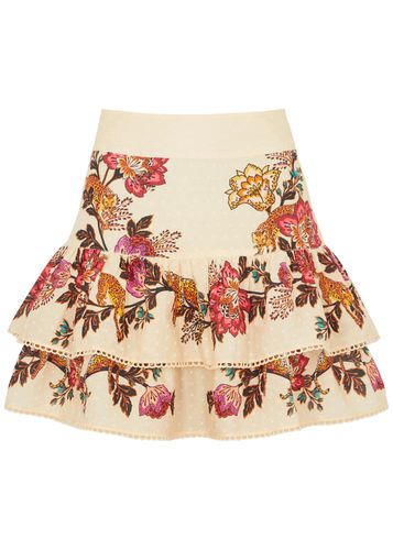 Printed fil Coupé Cotton Mini Skirt - - L (UK14 / L) - Farm Rio - Modalova