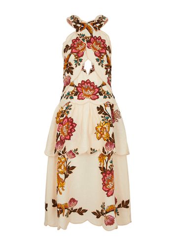 Printed Linen-blend Midi Dress - - S (UK8-10 / S) - Farm Rio - Modalova