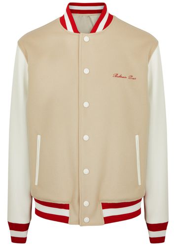 Panelled Wool Varsity Jacket - - 50 (IT50 / L) - Balmain - Modalova