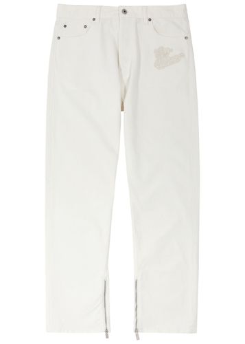 Off- Logo-embroidered Straight-leg Jeans - 32 (W32 / M) - Off-white - Modalova