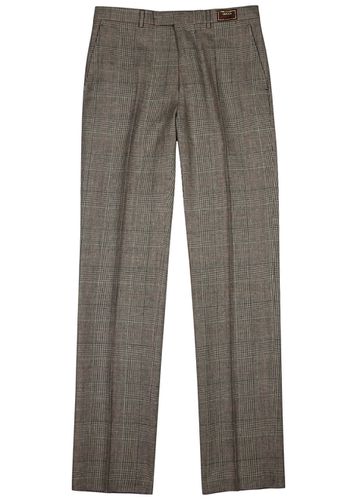 Checked Wool-blend Trousers - - 48 - Gucci - Modalova